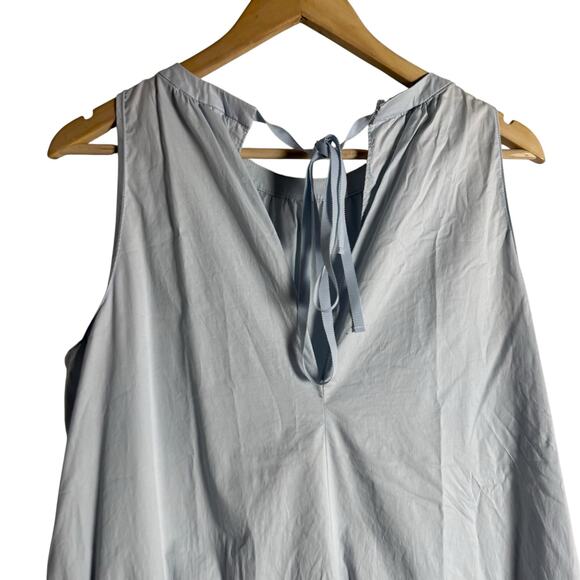 Hatch Blue Drop Waist Poplin Sleeveless Maternity Midi Dress Size Medium - Picture 8 of 9